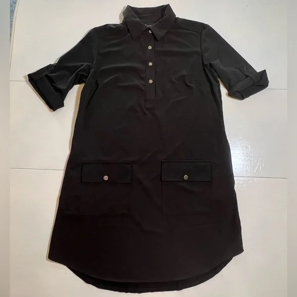 New York & Company Black Tunic MIDI Dress Medium - Picture 1 of 11